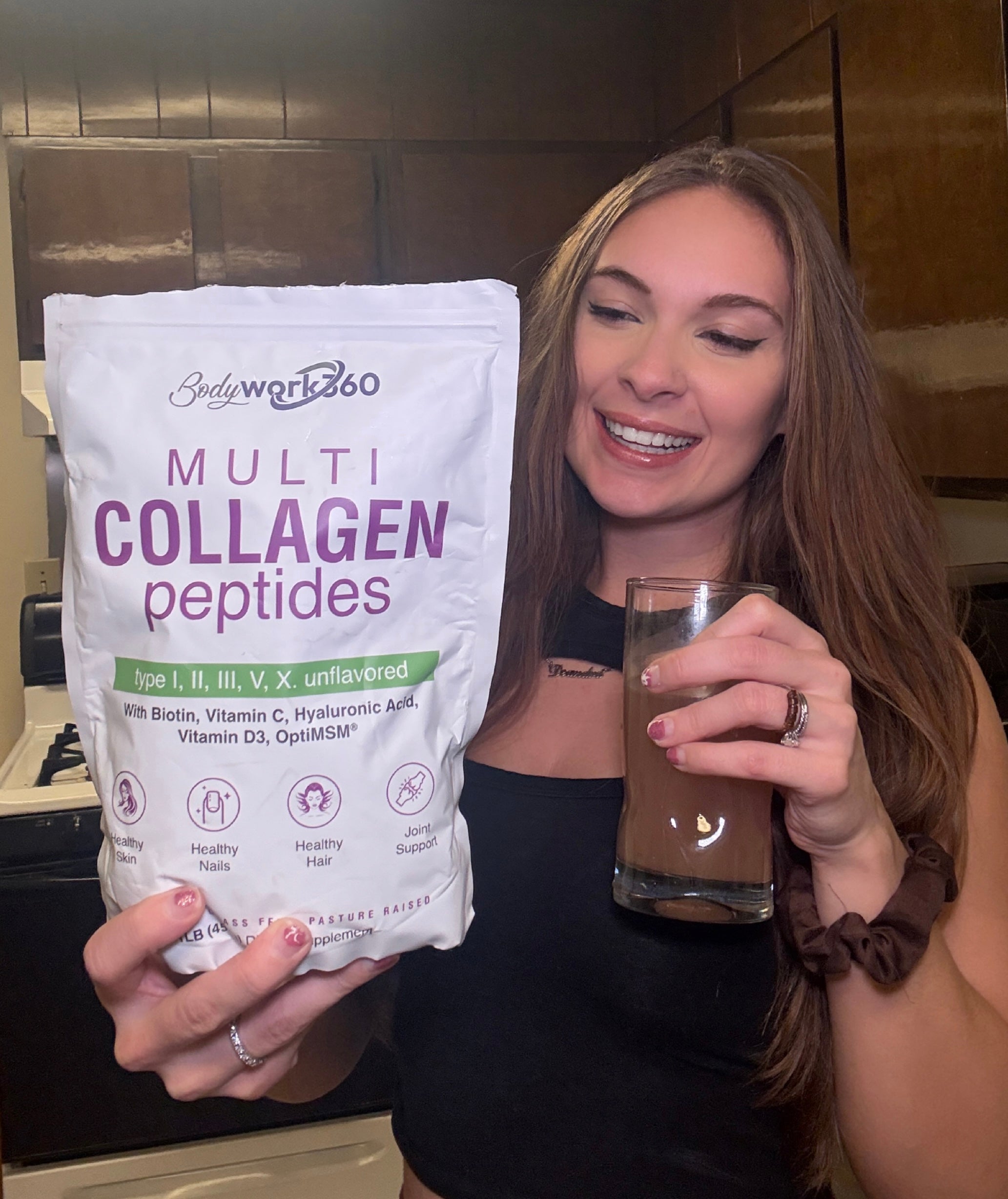 Multi Collagen Peptides Powder | Type I,II,III,V,X with Hyaluronic Acid, Biotin, Vitamin C, Vitamin D3 & OptiMSM - Unflavored