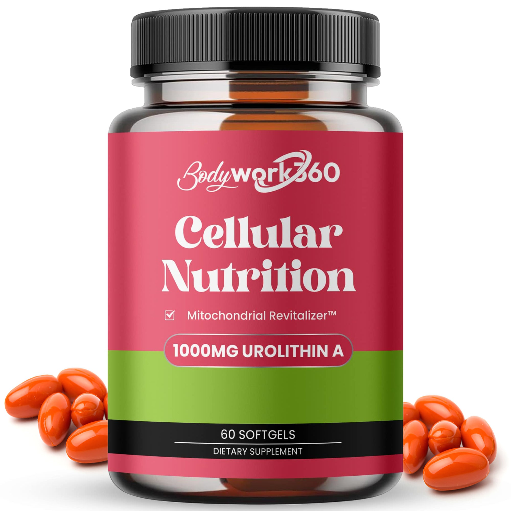 Urolithin A with Mitochondrial Revitalizer™ - Best Known Supplement for Enhancing Healthy-Aging, Muscle Repair, Metabolic Regulation and Cellular Renewal - 60 Softgels